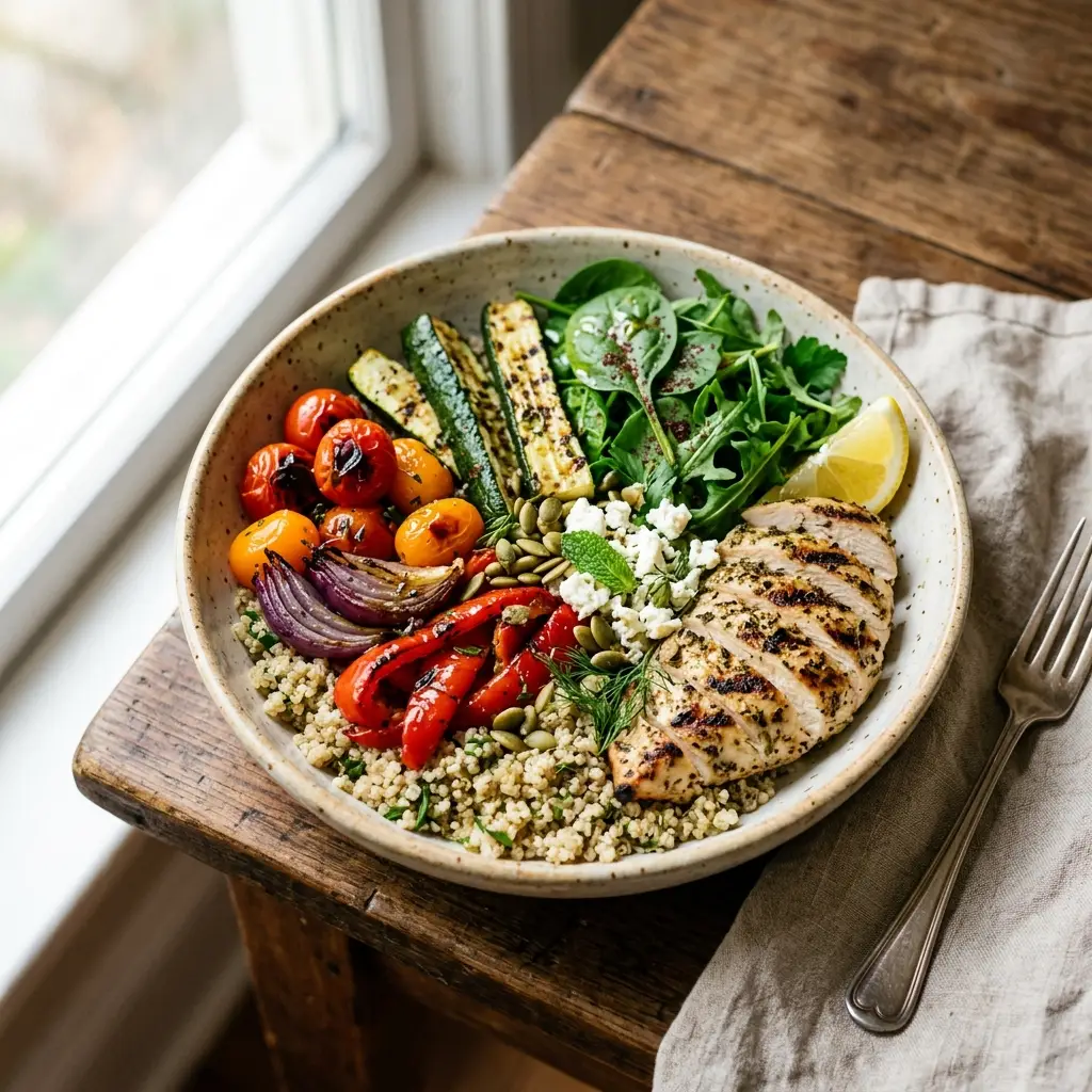 Balanced healthy meal